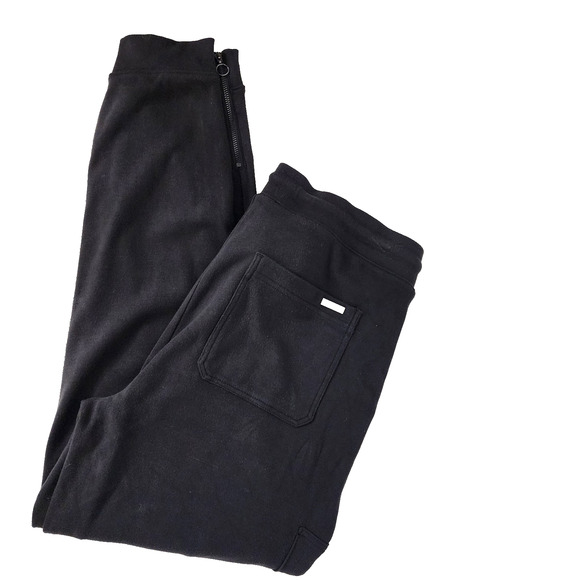 White House Black Market Womens Cargo Jogger Pant Black Small Zip Ankle Pockets - Picture 3 of 14